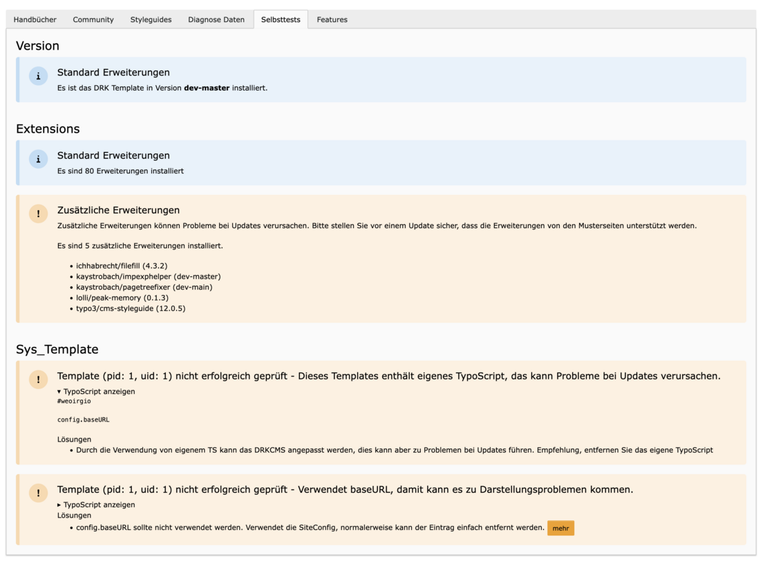 Hilfemodul neu mit Versionsstring und Hilfen und Tipps